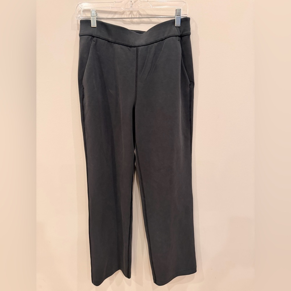 Lululemon Black Wide Leg Lounge Pants Size Medium Modal Blend Travel Casual